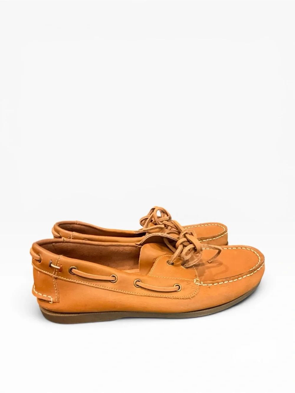 Tommy Hilfiger Bowman Tan Leather Boat Shoes Moccasins‎ Men’s Size 10.5